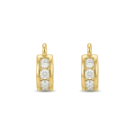 Teardrop Ring Bail with Pave CZ Stones - 6×10mm 18K Gold Plated