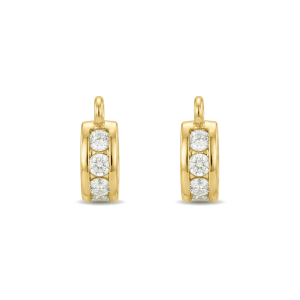 Teardrop Ring Bail with Pave CZ Stones – 6×10mm 18K Gold Plated