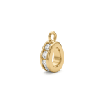 Teardrop Ring Bail with Pave CZ Stones - 6×10mm 18K Gold Plated - Image 2