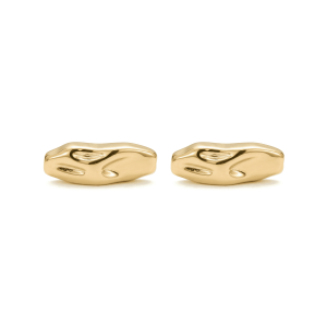 Wavy Hammered Tube Bead – 5×17mm 18K Gold Plated