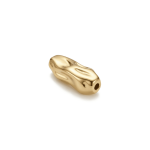 Wavy Hammered Tube Bead - 5×17mm 18K Gold Plated - Image 2