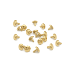 Flat Head Peg Cap - 3mm (0.7mm Wire) 18K Gold Plated