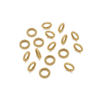Twisted Ring Connector Link - 10mm 18K Gold Plated