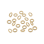 Twisted Ring Connector Link - 8mm 18K Gold Plated