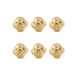 Hammered Lozenge Spacer Bead - 5×6mm 18K Gold Plated - Image 2