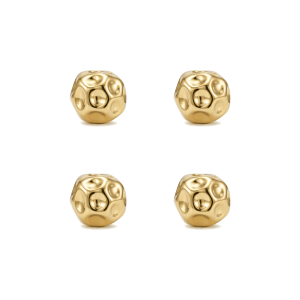 Hammered Round Spacer Bead – 6mm 18K Gold Plated