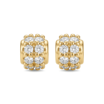 Cylinder Spacer Bead with Pave CZ Stones - 3×4mm 18K Gold Plated