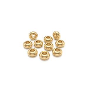 Donut Spacer Bead – 2×5mm 18K Gold Plated