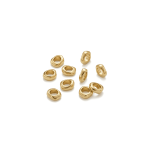 Irregular Spacer Bead – 2×3mm 18K Gold Plated