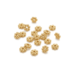 Tiny Flower Spacer Bead - 3mm 18K Gold Plated