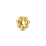 Tiny Flower Spacer Bead - 3mm 18K Gold Plated - Image 2