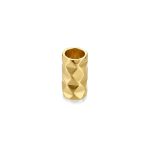 Diamond Cut Tube Bead - 2.5×5mm 18K Gold Plated - Image 2
