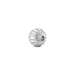 Watermelon Spacer Bead - 4mm Rhodium Plated - Image 2
