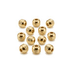 Round Specer Bead with Engraved Belt - 4mm 18K Gold Plated