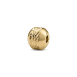 Round Specer Bead with Engraved Belt - 4mm 18K Gold Plated - Image 2