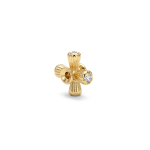 Rudder Spacer Bead - 4×9mm 18K Gold Plated - Image 2