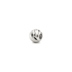 Ribbed Round Spacer Bead - 2.5mm Rhodium Plated - Image 2