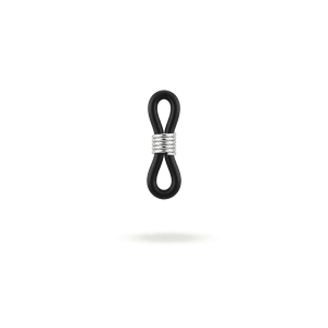 Black Rubber Loop for Eyeglass Chain Connector – 6×20mm
