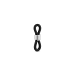 Black Rubber Loop for Eyeglass Chain Connector - 6×20mm - Image 2