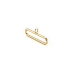 Watch Strap Stainless Steel Charm Connector - 5×25mm 18K Gold Plated - Image 2