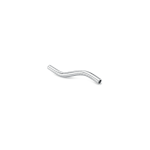 Wavy Spiral Cut Tube Bead - 1.5×20mm Rhodium Plated - Image 2