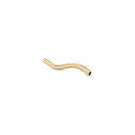 Wavy Spiral Cut Tube Bead - 1.5×20mm 18K Gold Plated - Image 2