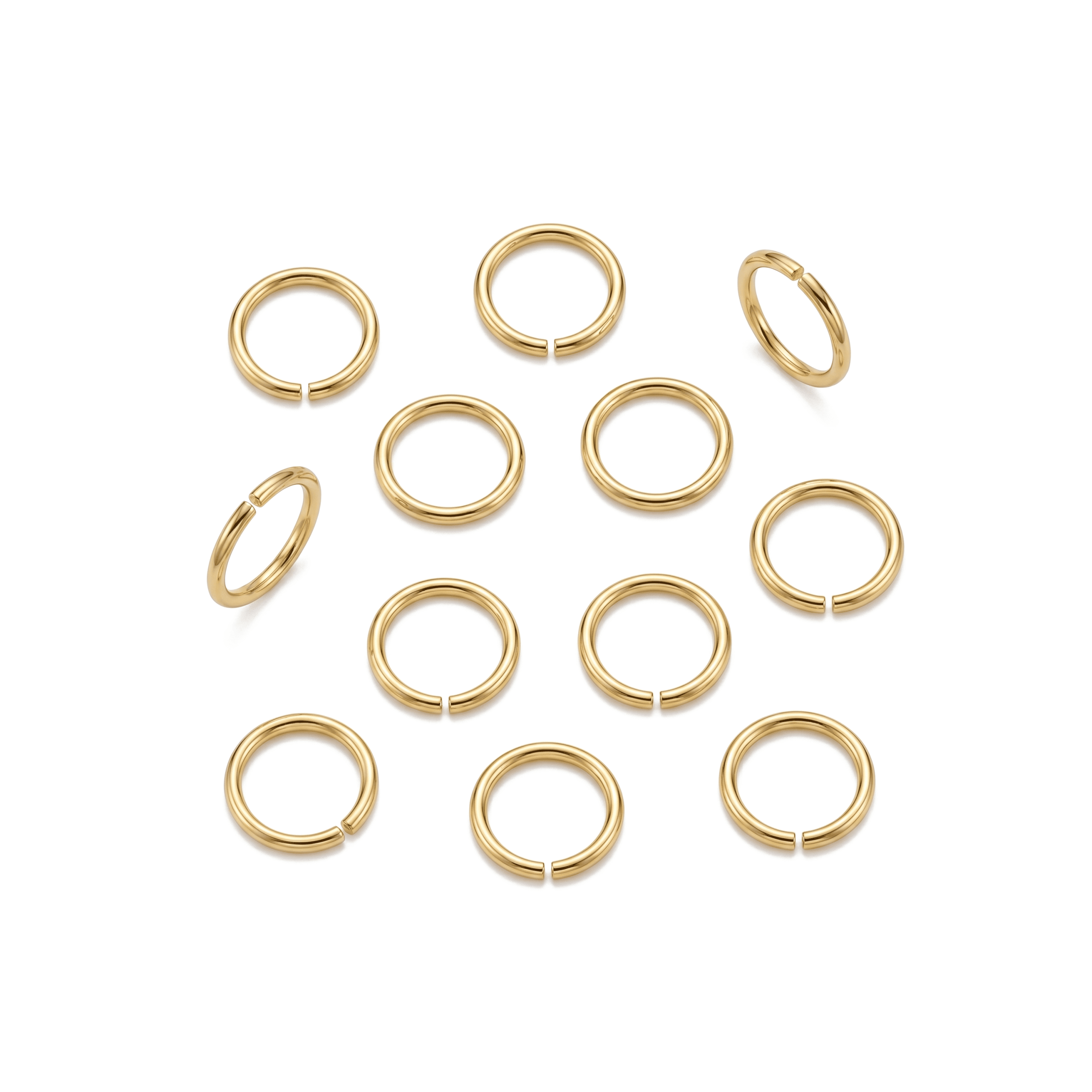 3083-1 Open Jump Ring - 10mm (0.9mm Wire) 18K Gold Plated - Image 1