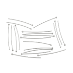 Flat Head Pin - 40mm (0.4mm Wire) Rhodium Plated