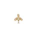 Flower Peg Bail with CZ Stones - 9×9mm 18K Gold Plated - Image 2