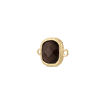 Maroon Square Crystal Connector - 12×18mm 18K Gold Plated - Image 2