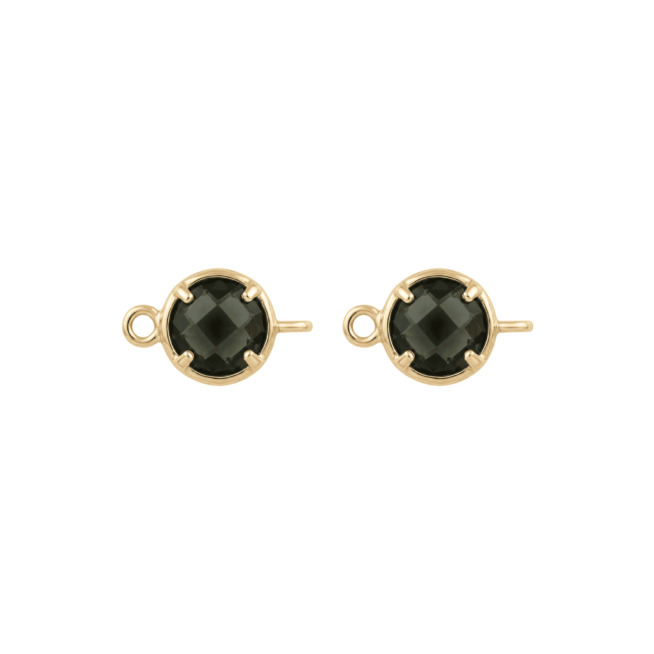 3100-1 Pastel Blue Oval Crystal Connector - 9×16mm 18K Gold Plated - Image 1