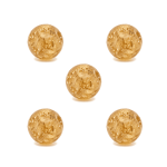 Round Gold Flakes Resin Bead - 8mm
