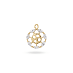 Peg Bail Charm with CZ Stones - 12×15mm 18K Gold Plated
