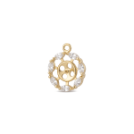 Peg Bail Charm with CZ Stones - 12×15mm 18K Gold Plated - Image 2