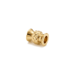 Vase Spacer Bead with Engraved Belt - 4.5×7mm 18K Gold Plated - Image 2