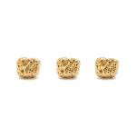 Rough Nugget Bead - 6×7mm 18K Gold Plated