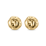 Hammered Lentil Bead - 4×13mm 18K Gold Plated