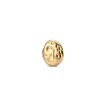 Hammered Lentil Bead - 4×13mm 18K Gold Plated - Image 2