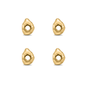 Irregular Spacer Bead – 4×6mm 18K Gold Plated