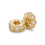 Textured Ring Spacer Bead with CZ Stones - 2.5×6mm 18K Gold Plated - Image 2