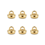 Charm End Cap Connector 6×7mm 18K Gold Plated