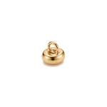 Charm End Cap Connector 6×7mm 18K Gold Plated - Image 2
