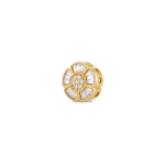 Seven Petal Flower Bead with Pave CZ Stones - 13mm 18K Gold Plated - Image 2