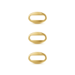 Smooth Oval Connector Link - 8×13mm 18K Gold Plated