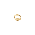Smooth Oval Connector Link - 8×13mm 18K Gold Plated - Image 2