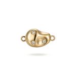 Hammered Baroque Nugget Magnetic Clasp - 9×18mm 18K Gold Plated