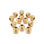 Stripes Round Spacer Bead - 4mm 18K Gold Plated Plated