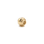 Stripes Round Spacer Bead - 4mm 18K Gold Plated Plated - Image 2
