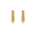 Huggie Hoop Earring Connector - 5×18mm 18K Gold Plated - Image 2