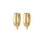 Huggie Hoop Earring Connector - 5×18mm 18K Gold Plated